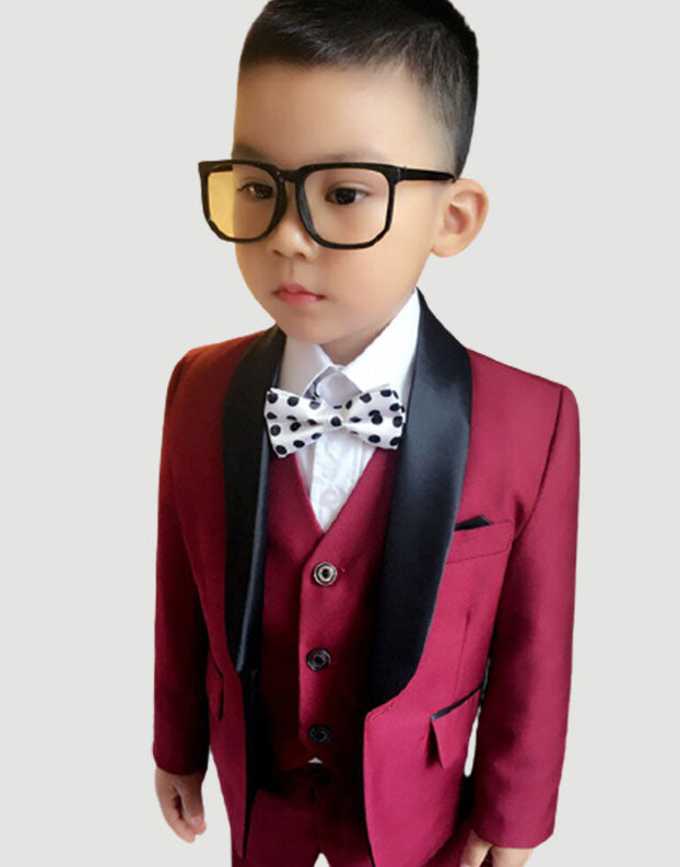 Custom Made Boy Tuxedos Shawl Lapel Children Suit