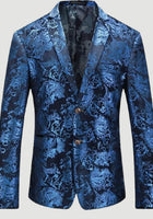 Men wedding blazer printed paisley floral Suits