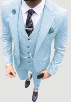 Gwenhwyfar New White Dots Khaki Men Suits