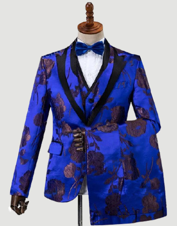 Men high quality floral wedding groom suits