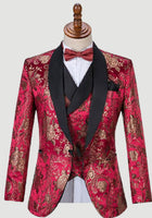 Elegant Groom Tuxedos Flower Suits