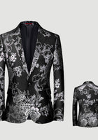 Luxury Flower Pattern Prom Suit