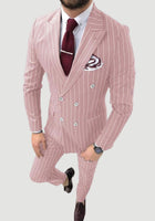 Homme White Stripe Suits