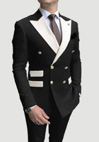 Peak Lapel Tuxedo For Grooms With Flap Pocket