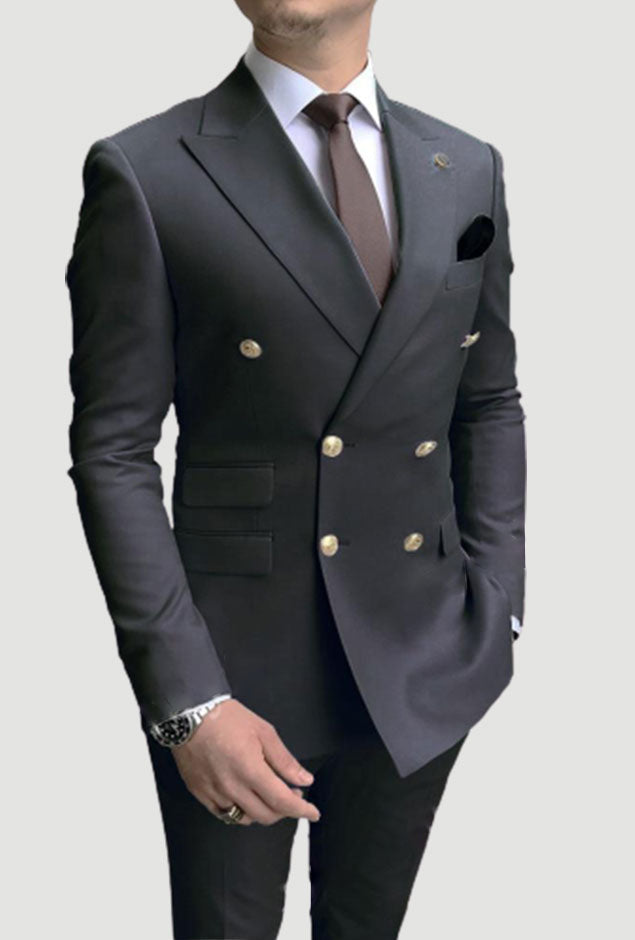 Top Elegant Design Peak Lapel Suit