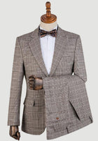 Winter Style Plaid Formal Mens Suits