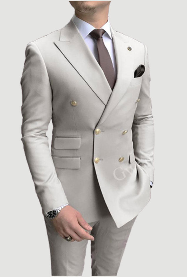 Top Elegant Design Peak Lapel Suit