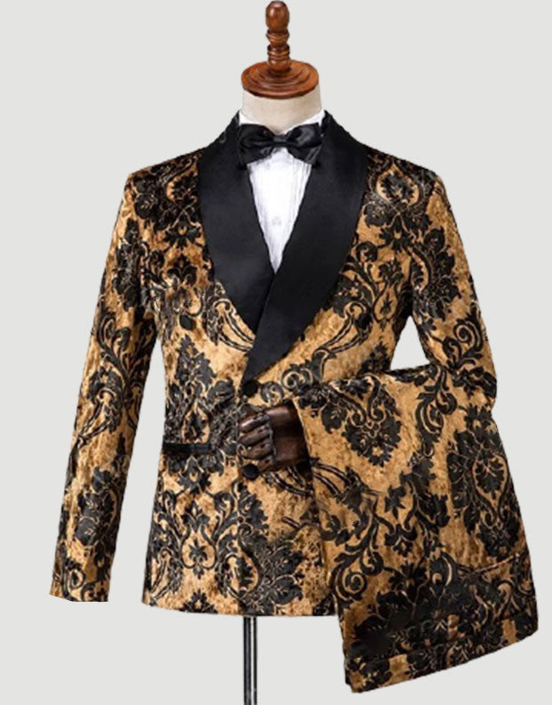 Men high quality floral wedding groom suits