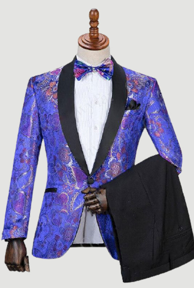 Custom Breasted Jacquard Mens Suits