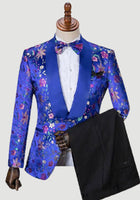 Custom Breasted Jacquard Mens Suits