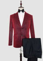 Luxury tuxedo 2 pieces jacquard suit