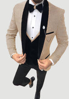 Hounds Tooth Blazer Prom Suit For Men