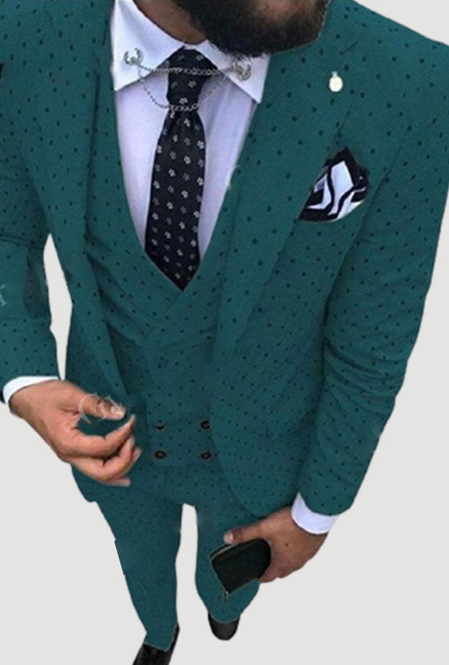 Notch Lapel dot Men's Suit