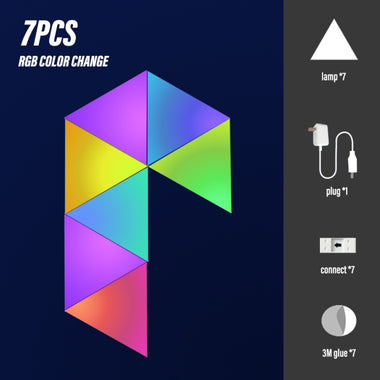Bluetooth LED Triangle Wall Light RGB Touch