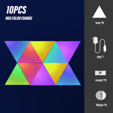 Bluetooth LED Triangle Wall Light RGB Touch